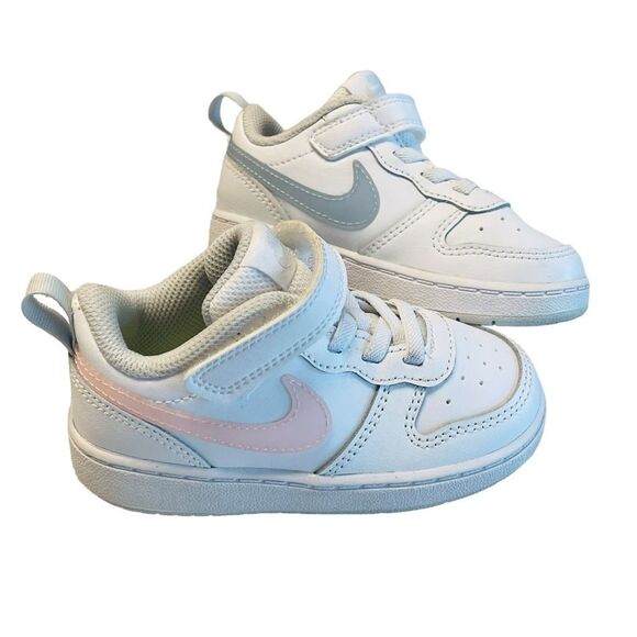 Nike Other - Nike Court Borough Low White Pink Blue Toddler  Kids Size 7
